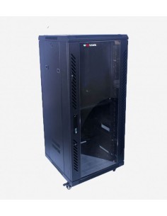 Armoire informatique 27U-80C 600x800x1400 avec 2 étagères et 2 ventilateurs