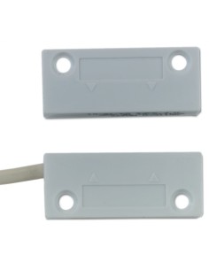 Accessoires Alarmes - SIA-MM440 - Contact de surface PVC blanc, 4 fils 0,85 mts, écart maxi 19 mm. NF & A2P type 3 - SecuMall Ma