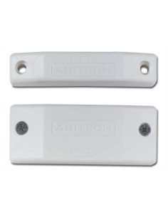 Contact de surface PVC blanc, 4 bornes à vis, écart maxi 15 mm. NF & A2P